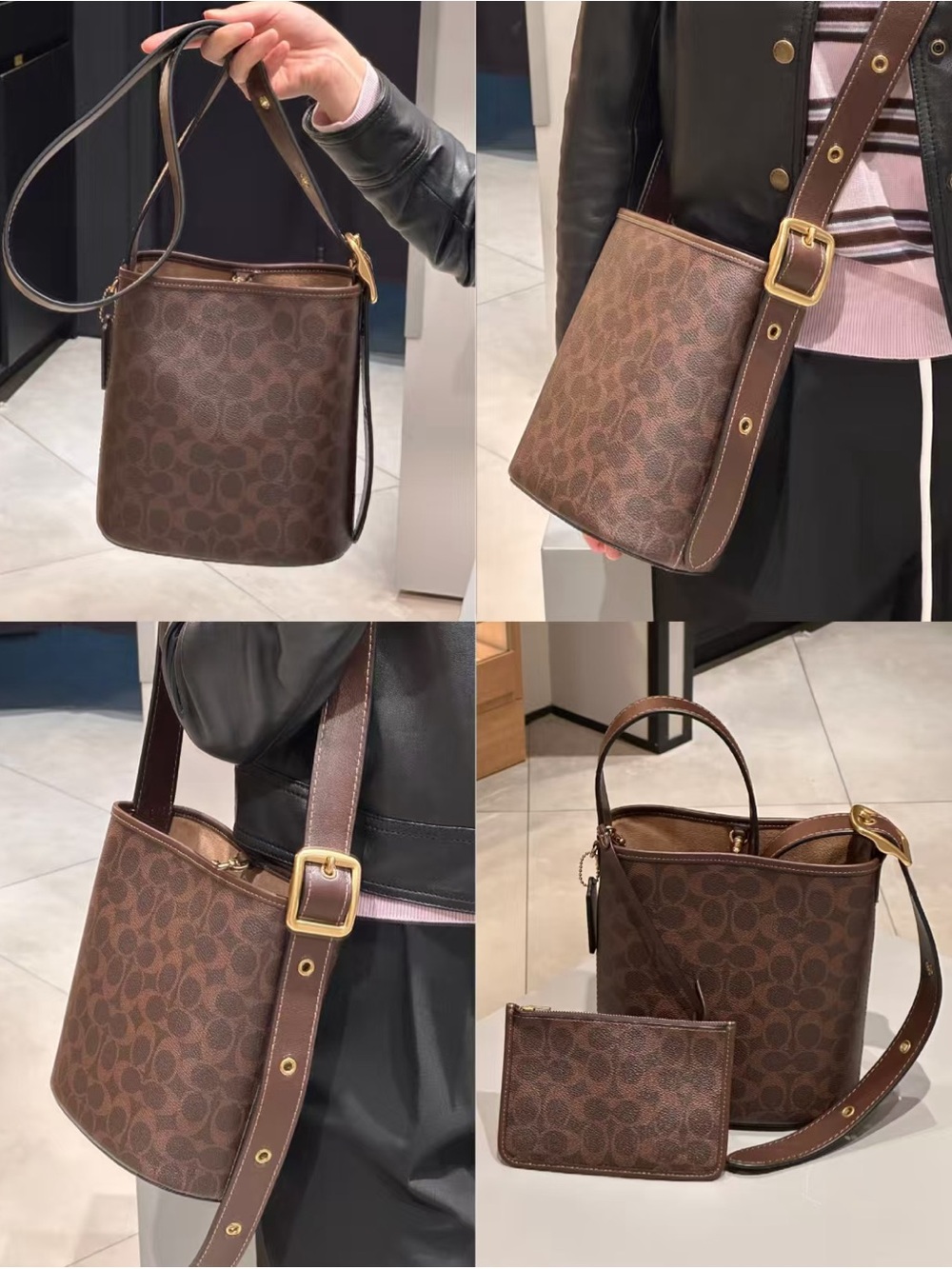NWT Coach Bleecker Bucket Bag 21
In Signature Canvas